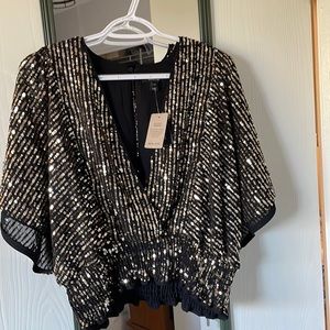 RW & Co Sequin Top